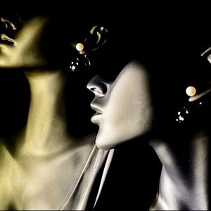 Tribal Handmade Black White Polka Dots Pearl Ball-Shaped Earrings